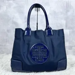 A4可 希少 トリーバーチ ナイロン トートバッグ キルティング エラ ネイビー