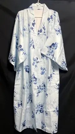 レディース　浴衣　花柄　水色