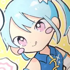 なるとちゃん アナログイラスト アナログ原画 女の子 色紙