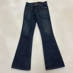 美品！EDWIN ブーツカットデニム・フレアデニム ダークブルー