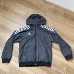 adidas キッズ フーデッドジャケット 140cm グレー