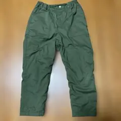 ユニクロ　暖パン　防風　裏起毛パンツ　カーキ　120
