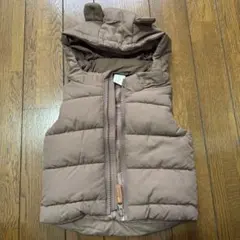 H&M くま耳フード付き中綿ベスト ブラウン