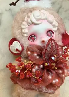 【服のみ】スカルパンダ　着せ替え　コスチューム　2点セット 赤