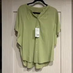 新品 グローバルワーク さらさら リラックス ブラウス ライトグリーン シャツ