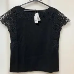 ZELAL新品タグ付き黒 レース袖 Tシャツのサムネイル
