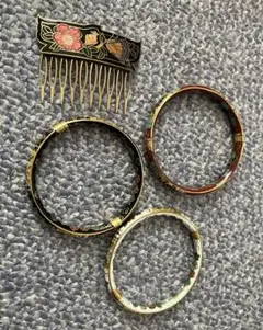 七宝焼ブレスレットと髪飾セット