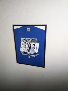 大谷翔平選手、50/50、Tシャツ、XLサイズ、Fanatics、額付