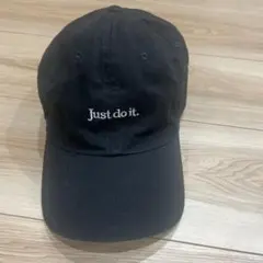 NIKE ブラック ベースボールキャップ Just do it.