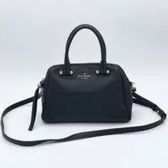 ケイトスペード　2way ショルダーバッグ レザー　黒　ブラック　ゴールド金具