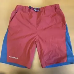 mont-bell O.Dショーツキッズ 140 赤/青