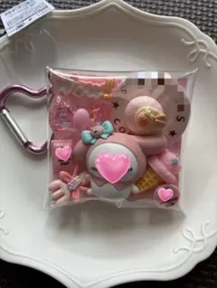【 SALE】ガチャ詰めポーチ ピンク ちいかわコラボうさぎ カフェ