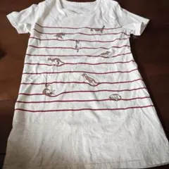NekoTombo 猫柄 ボーダー Tシャツ 半袖