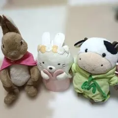 レトロ】うさずきん ぬいぐるみ 2体まとめ売り - メルカリ