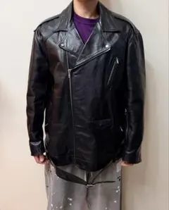 EXODUS LEATHER DOUBLE SMOKING JACKET - メルカリ