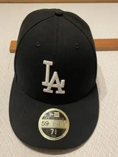 New Era LP59FIFTY LA ブラックキャップ 7 3/4