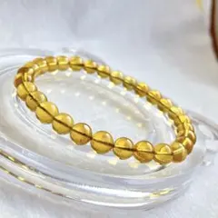 金運上昇】シトリン8mm 天然石ブレスレット 繁栄と富をもたらす幸運の