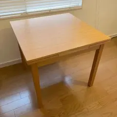 無印良品 タモ材 80-130cm 伸縮 エクステンション ダイニングテーブルのサムネイル