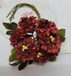 ピンクハウス 花のブローチ 赤