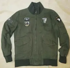 【劇渋❗】オリーブグリーン ミリタリージャケット XL