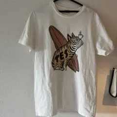 TES 猫とサーフボード Tシャツ L