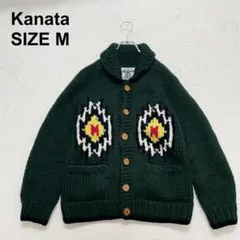 【希少】Kanata カウチンニット カーディガン チマヨ柄 カナダ製（9718のサムネイル