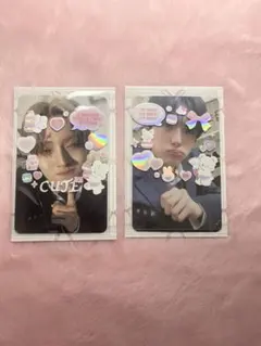 スリーブデコ シール デコ 2枚セット 韓国 mering ピンク K-POP