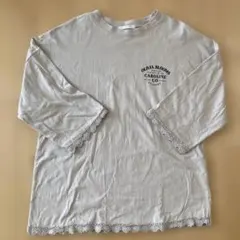 韓国子供服 POISSON ロゴTシャツ ベージュ