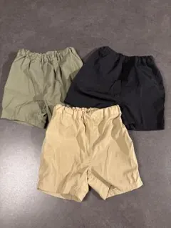 【無印良品】UVカット乾きやすいハーフパンツ 80 3枚セット まとめ売り