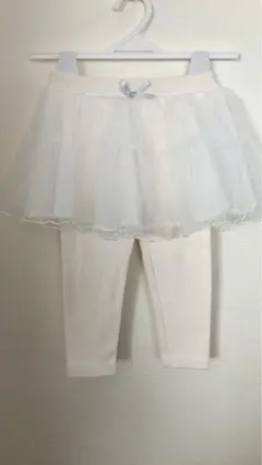 チュチュ付きホワイトレギンス