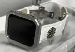1ss★アップルウォッチバンド レザーベルト Apple Watchサテンカバー