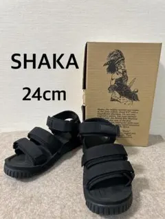 SHAKA シャカ サンダル レディース 24cm ブラック 美品 箱付きのサムネイル