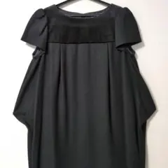 サカイ ブラウス 20SS 異素材ドッキング 1 黒 プリーツ ベロア - メルカリ