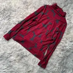 ハイネックカットソー総柄