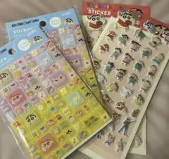 クレヨンしんちゃん　タイルシール　ぷっくりシール　４枚