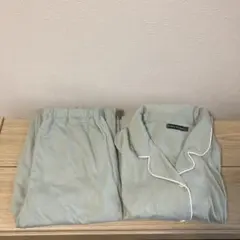 【美品】マタニティパジャマ 上下セット Lサイズ ミントグリーン 産前産後