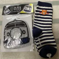 BLACK OJICO キッズ靴下とパスケースセット