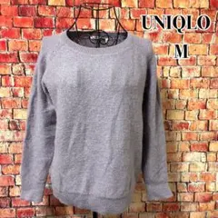 ☆UNIQLO☆モヘヤ混　羊毛セーター　長袖セーター　ふわふわ素材　パープル　M