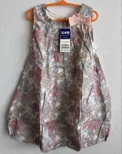 イタリア製 old MARNI リボン装飾 花柄シルク ノースリーブ ブラウス 