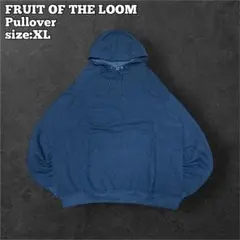 USA古着 FRUITOFTHELOOM パーカー 無地薄手裏起毛 グレーXL