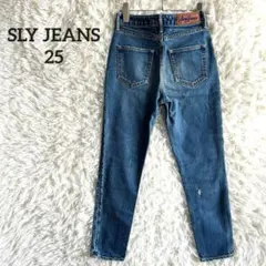 SLY◇スキニー デニム パンツ ダメージ加工 インディゴ 25インチ y2kのサムネイル