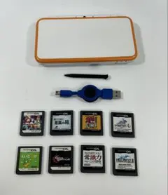 Newニンテンドー2DS LL ホワイト オレンジ ソフト付属