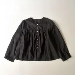 ★ぽんた★ Scye サイ　長袖　リネンピンタックシャツ 美品 サイ Scye リネンピンタックシャツ 麻 バンドカラー ストライプ柄
