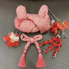 かのこ ちんころ 七五三 日本髪 成人式 ヘッドドレス 着物リメイク 753