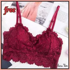 新品 調整ストラップレースブラ 赤 見せブラ インナー キャミソール 高見え a