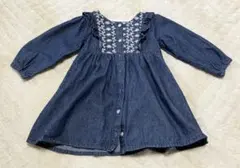 SLAP SLIP 刺繍入りデニムワンピース 100cm