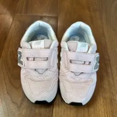 ニューバランス 313 キッズ　15.5 ピンク　シルバー