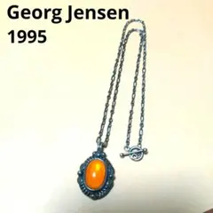 ジョージジェンセン 2001 イヤーペンダント AG925 アンバー（琥珀