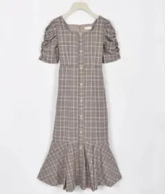 An MILLE アンミール チェックマーメイドワンピース