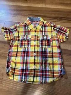 ミキハウス 半袖シャツ 80サイズ チェック柄
